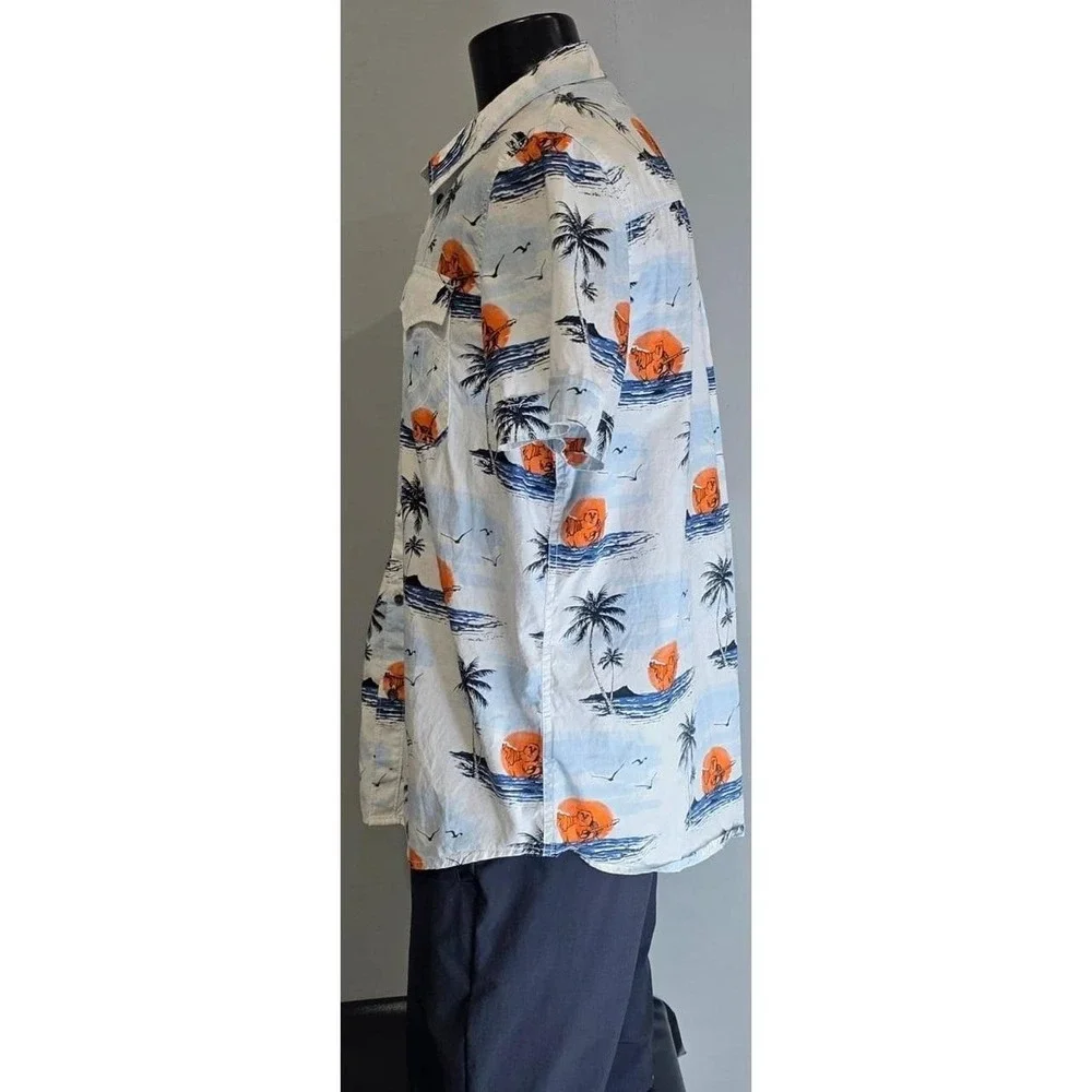 True Religion Brand Jeans Hawaiian Camp Shirt – Men's 3XL